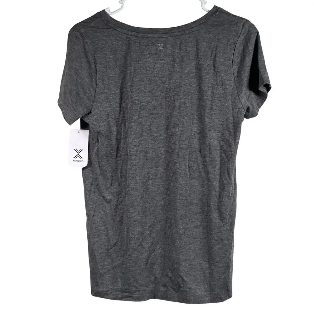 NWT Xersion Top Women’s XS Gray Short Sleeve Athletic Activewear Quick-Dri - Picture 2 of 5